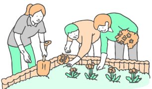 花植え