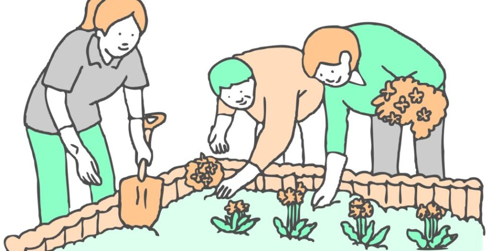 花植え